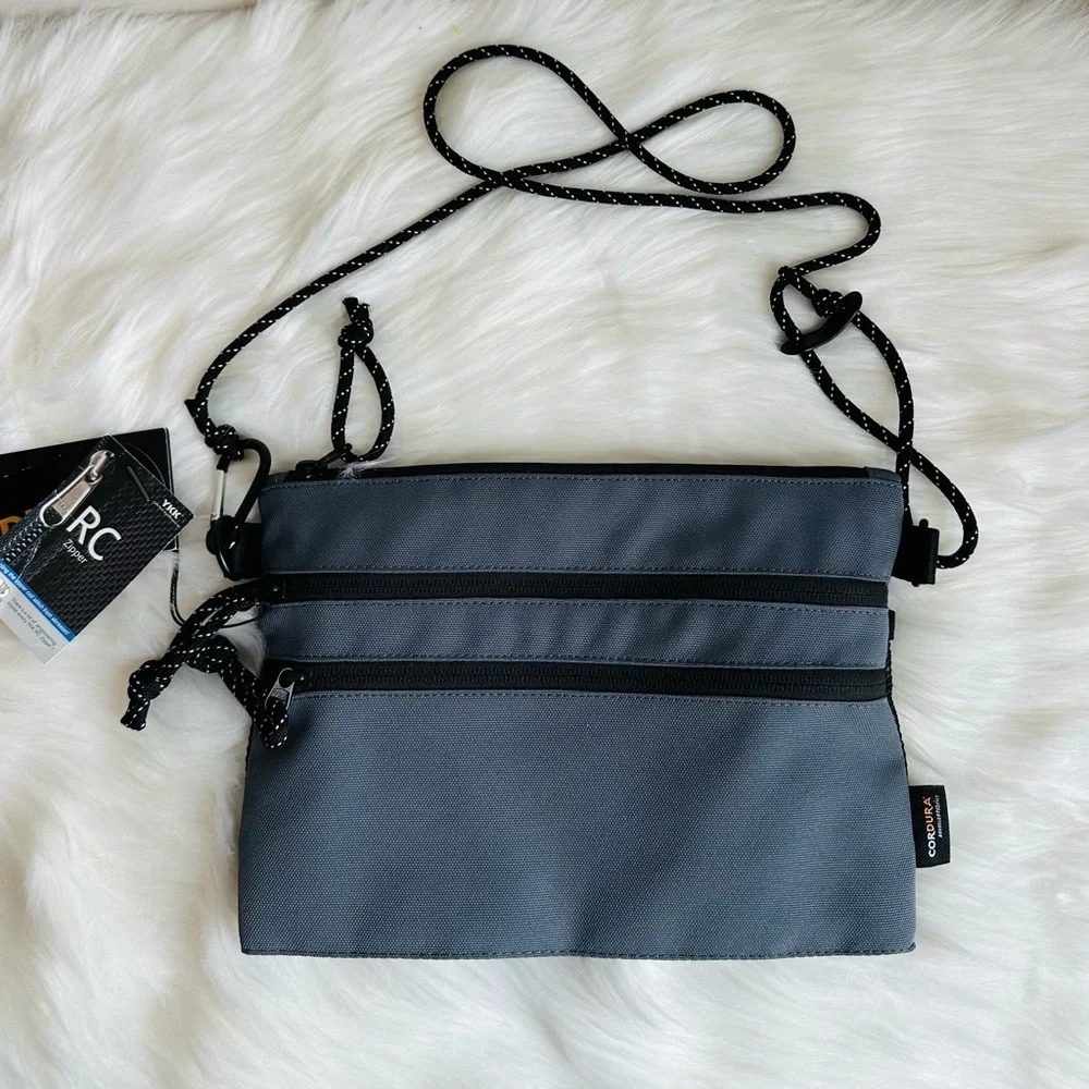 NWT Cordura Advanced Fabric Accessory Utility Pouch Dark Grey and Black